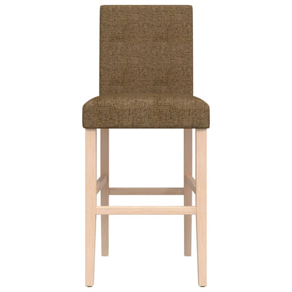 Bar Chair Taupe Solid rubber wood, 100% polyester fabric Extra Tall