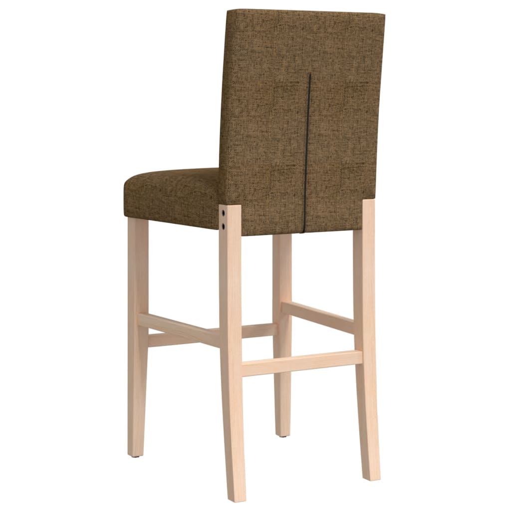 Bar Chair Taupe Solid rubber wood, 100% polyester fabric Extra Tall