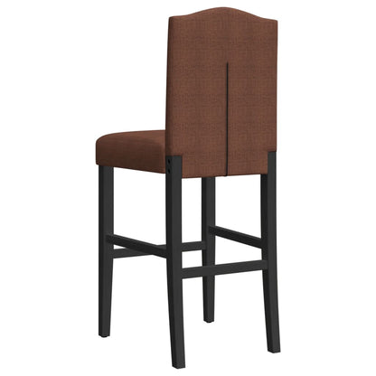 Bar Chair Brown and Black Solid rubber wood, fabric (100% polyester)