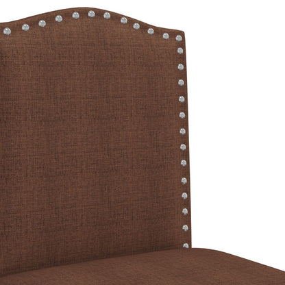 Bar Chair Brown and Black Solid rubber wood, fabric (100% polyester)