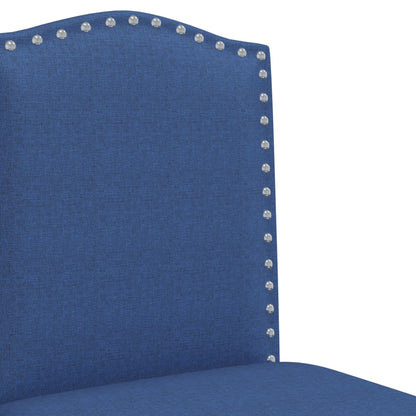 Bar Chair Blue and Black Solid rubberwood, fabric (100% polyester)