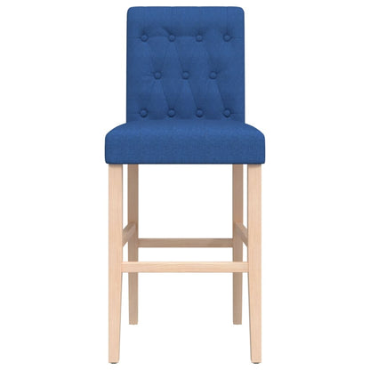Bar Chair Blue Solid rubber wood, fabric (100% polyester), foam