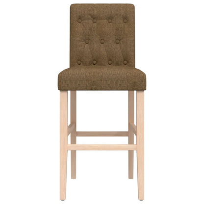 Bar Chair Taupe Solid rubber wood, fabric (100% polyester) Tall