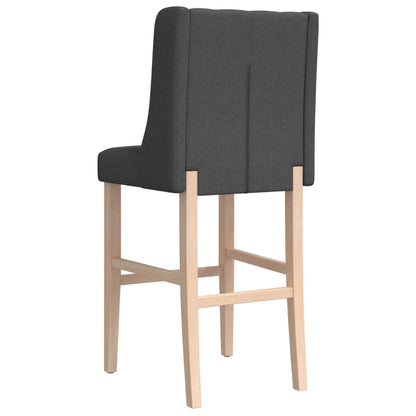 Bar Chair Dark grey Solid rubber wood, fabric (100% polyester), foam