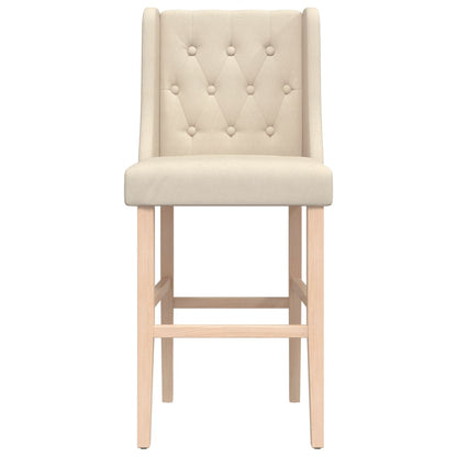 Bar Chair Cream Solid rubber wood, fabric (100% polyester) Standard