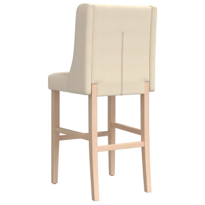 Bar Chair Cream Solid rubber wood, fabric (100% polyester) Standard
