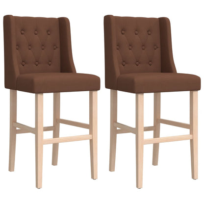 Bar Chair Brown Solid rubber wood, fabric (100% polyester) Standard