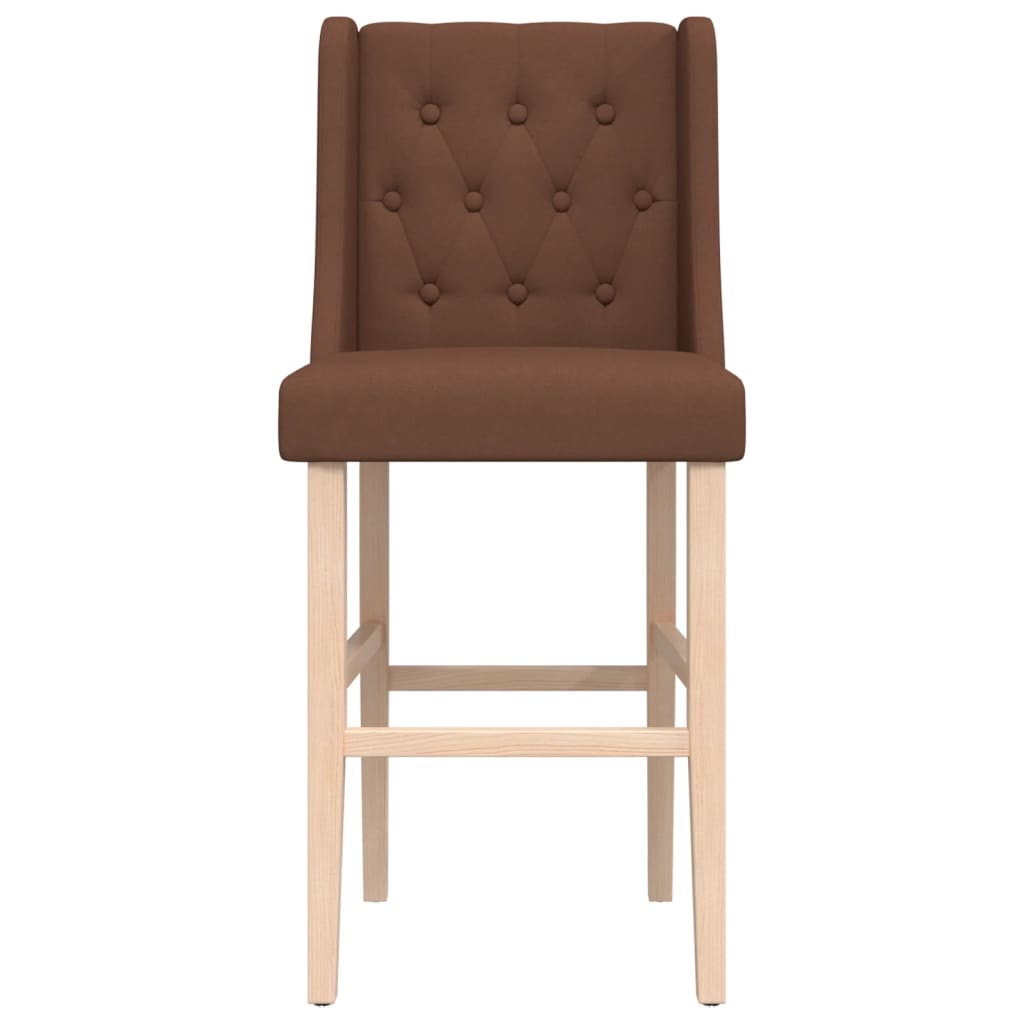 Bar Chair Brown Solid rubber wood, fabric (100% polyester) Standard