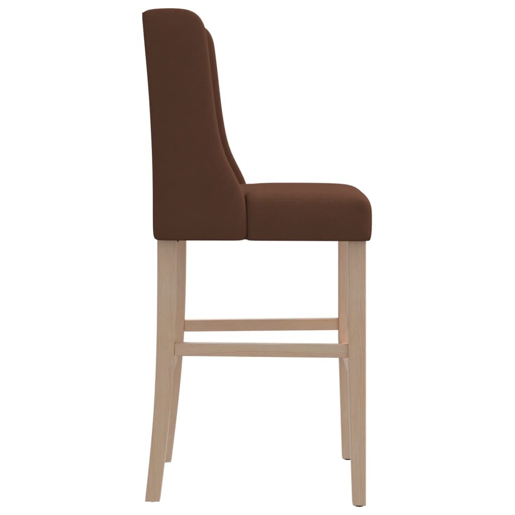 Bar Chair Brown Solid rubber wood, fabric (100% polyester) Standard