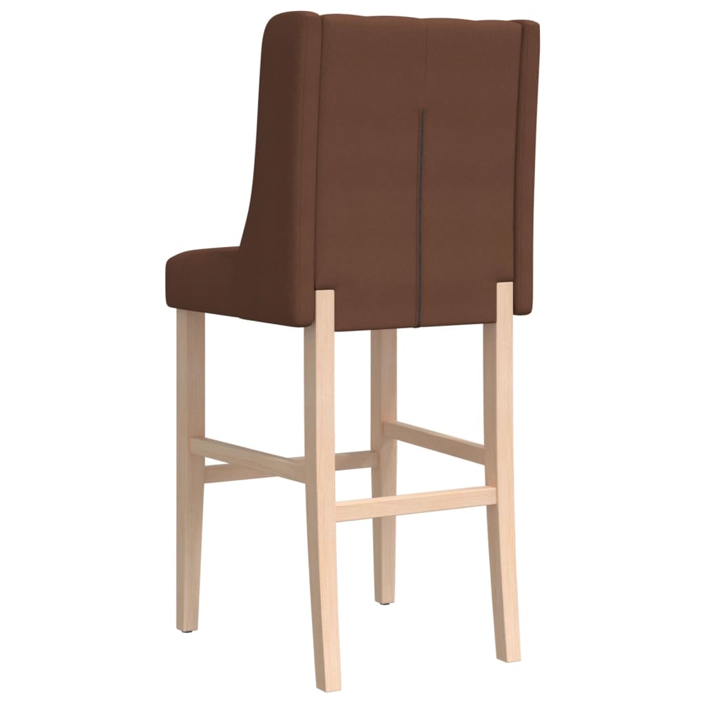 Bar Chair Brown Solid rubber wood, fabric (100% polyester) Standard