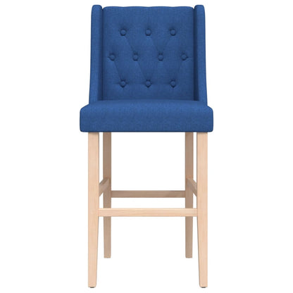 Bar Chair Blue Solid rubber wood, 100% polyester fabric, foam