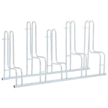 Bicycle Stand for 5 Bikes Floor Freestanding Galvanized Steel