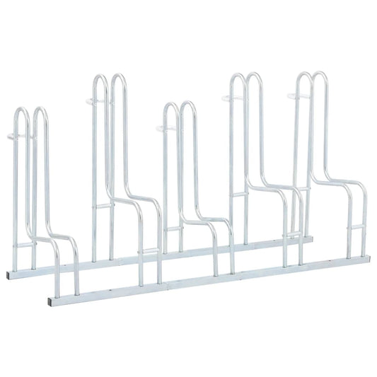 Bicycle Stand for 5 Bikes Floor Freestanding Galvanized Steel