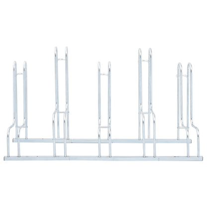 Bicycle Stand for 5 Bikes Floor Freestanding Galvanized Steel