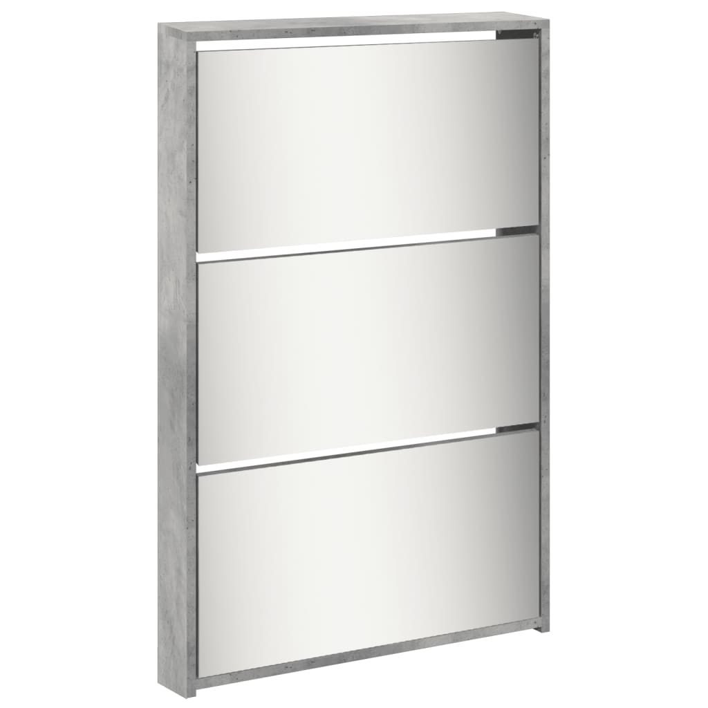 Shoe Cabinet Concrete grey Engineered wood 24.8 x 6.7 x 66.7 in