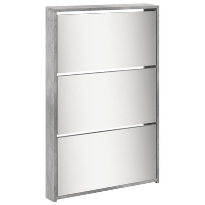 Shoe Cabinet Concrete grey Engineered wood 24.8 x 6.7 x 66.7 in
