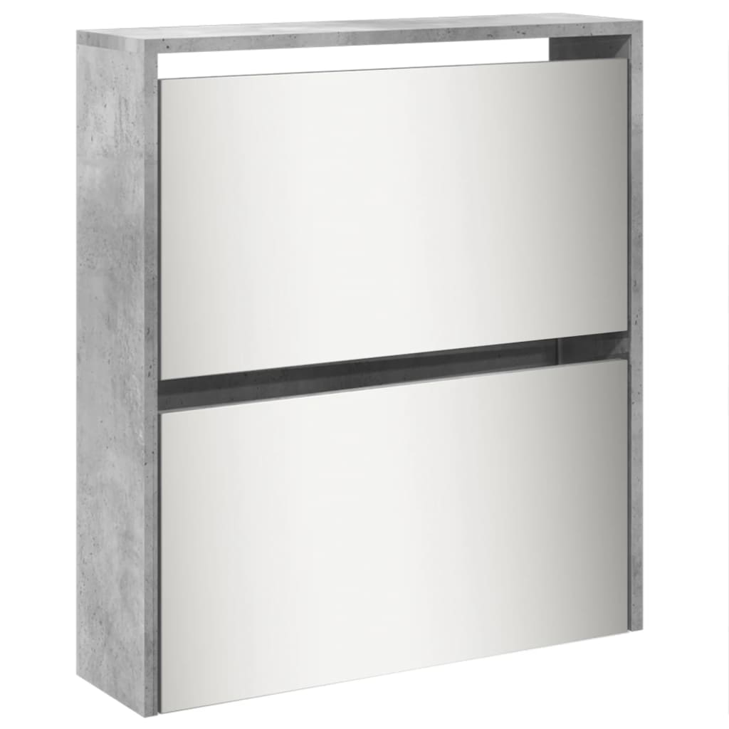 Shoe Cabinet Concrete grey Engineered wood 24.8 x 6.7 x 66.7 in