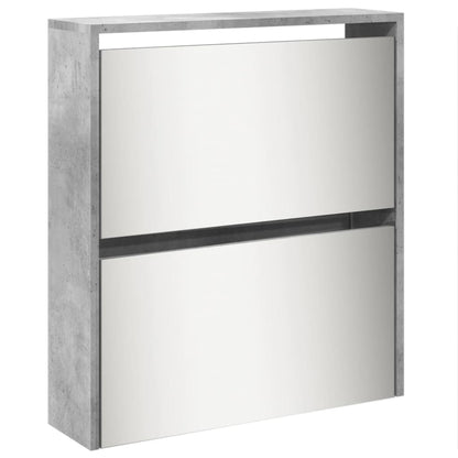 Shoe Cabinet Concrete grey Engineered wood 24.8 x 6.7 x 66.7 in