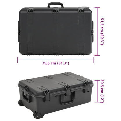 Portable Flight Case Black 31.3"x20.3"x12" PP