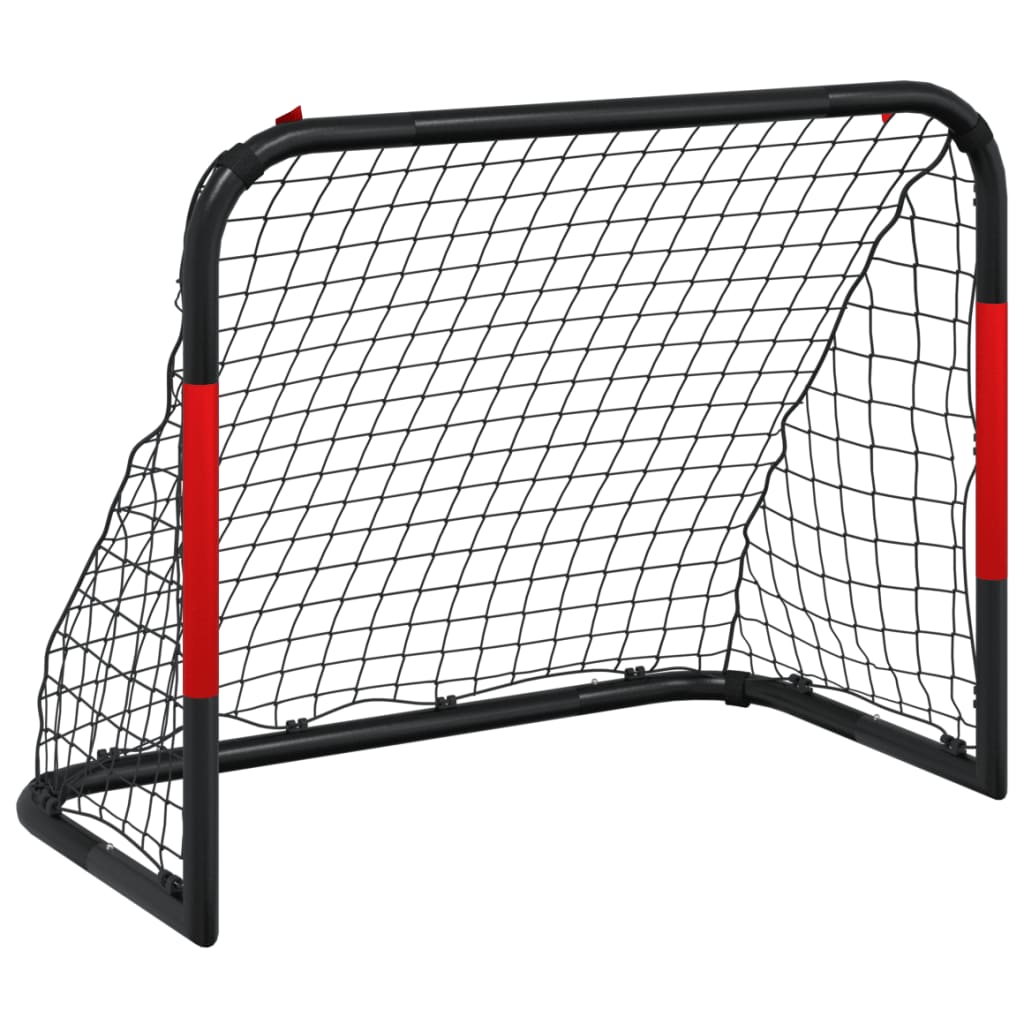 Soccer Goal with Net Red and Black 35.4x18.9x28.0" Steel