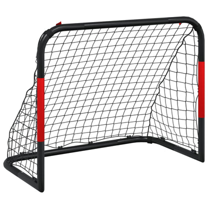 Soccer Goal with Net Red and Black 35.4x18.9x28.0" Steel