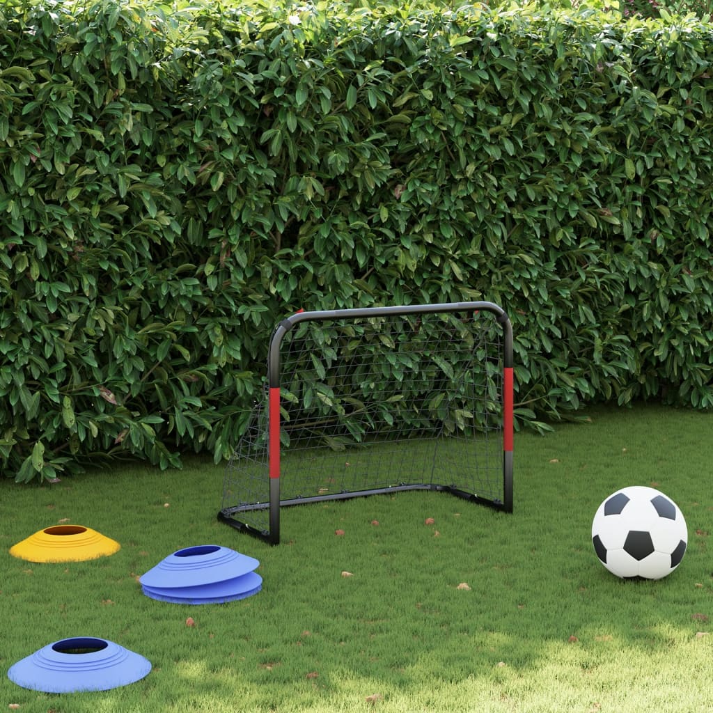 Soccer Goal with Net Red and Black 35.4x18.9x28.0" Steel