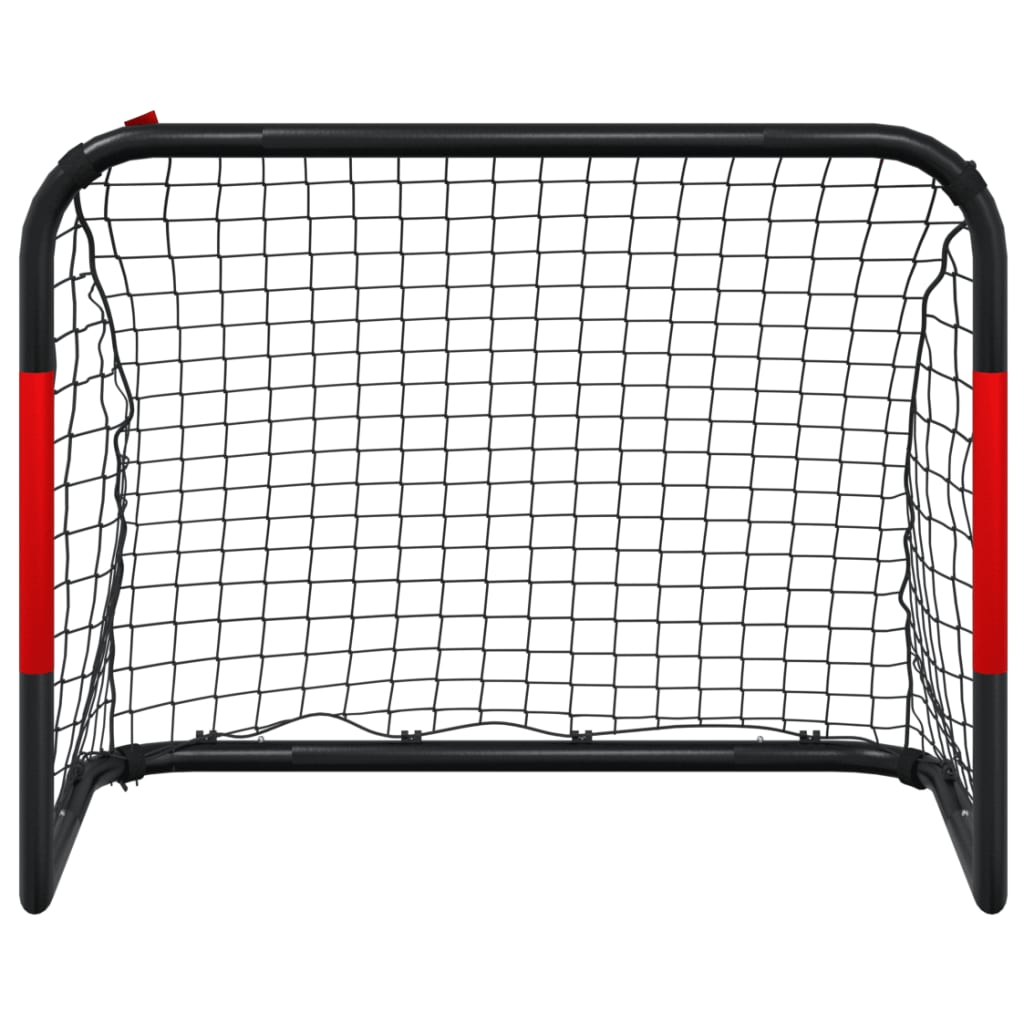 Soccer Goal with Net Red and Black 35.4x18.9x28.0" Steel