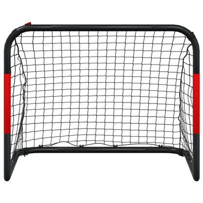 Soccer Goal with Net Red and Black 35.4x18.9x28.0" Steel