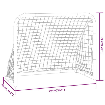 Soccer Goal with Net Red and Black 35.4x18.9x28.0" Steel