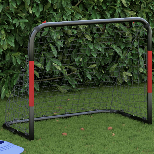 Soccer Goal with Net Red and Black 35.4x18.9x28.0" Steel