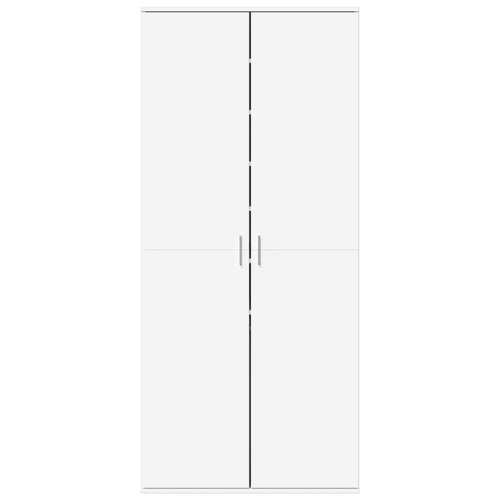 Shoe Cabinet White Engineered Wood 70.1 in x 31.5 in x 15.4 in
