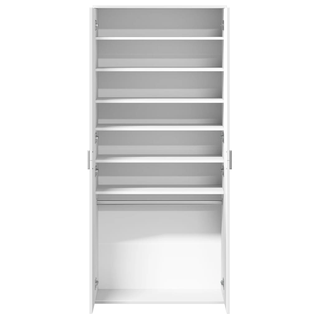 Shoe Cabinet White Engineered Wood 70.1 in x 31.5 in x 15.4 in