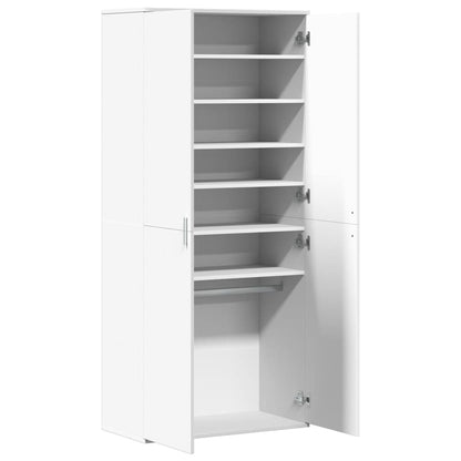 Shoe Cabinet White Engineered Wood 70.1 in x 31.5 in x 15.4 in