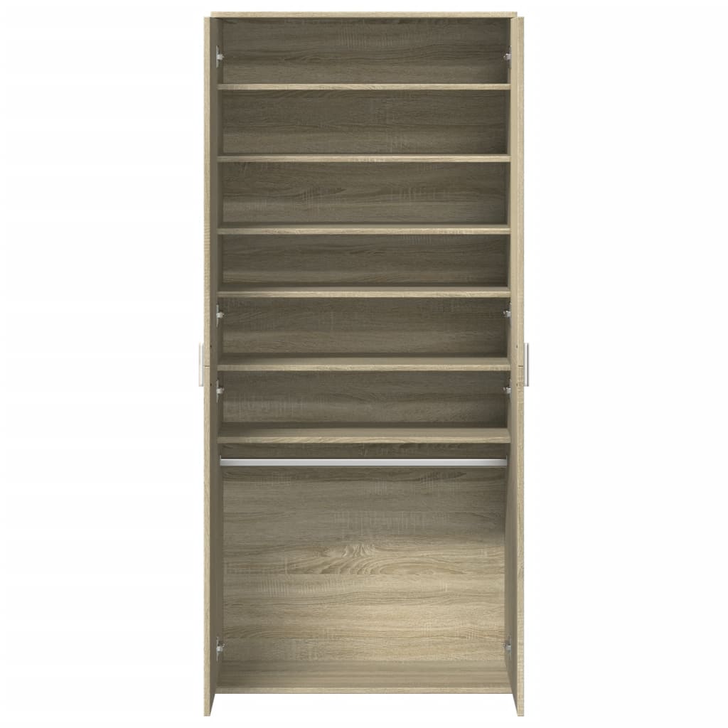 Shoe Cabinet Sonoma Oak Engineered Wood Large Shoe Cabinet