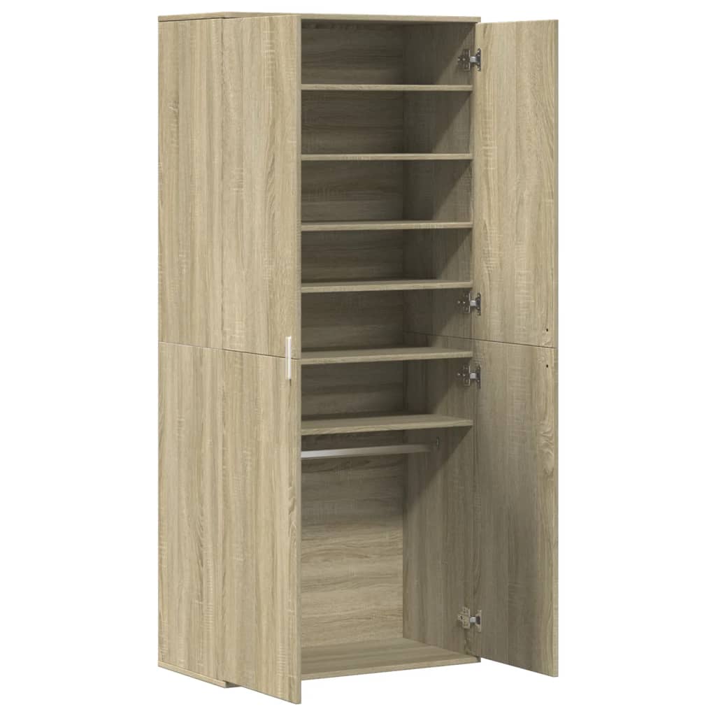 Shoe Cabinet Sonoma Oak Engineered Wood Large Shoe Cabinet
