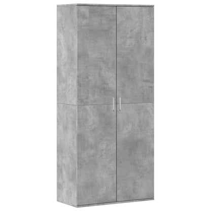 Shoe Cabinet Concrete Grey Engineered Wood 31.5x15.4x70.1 in
