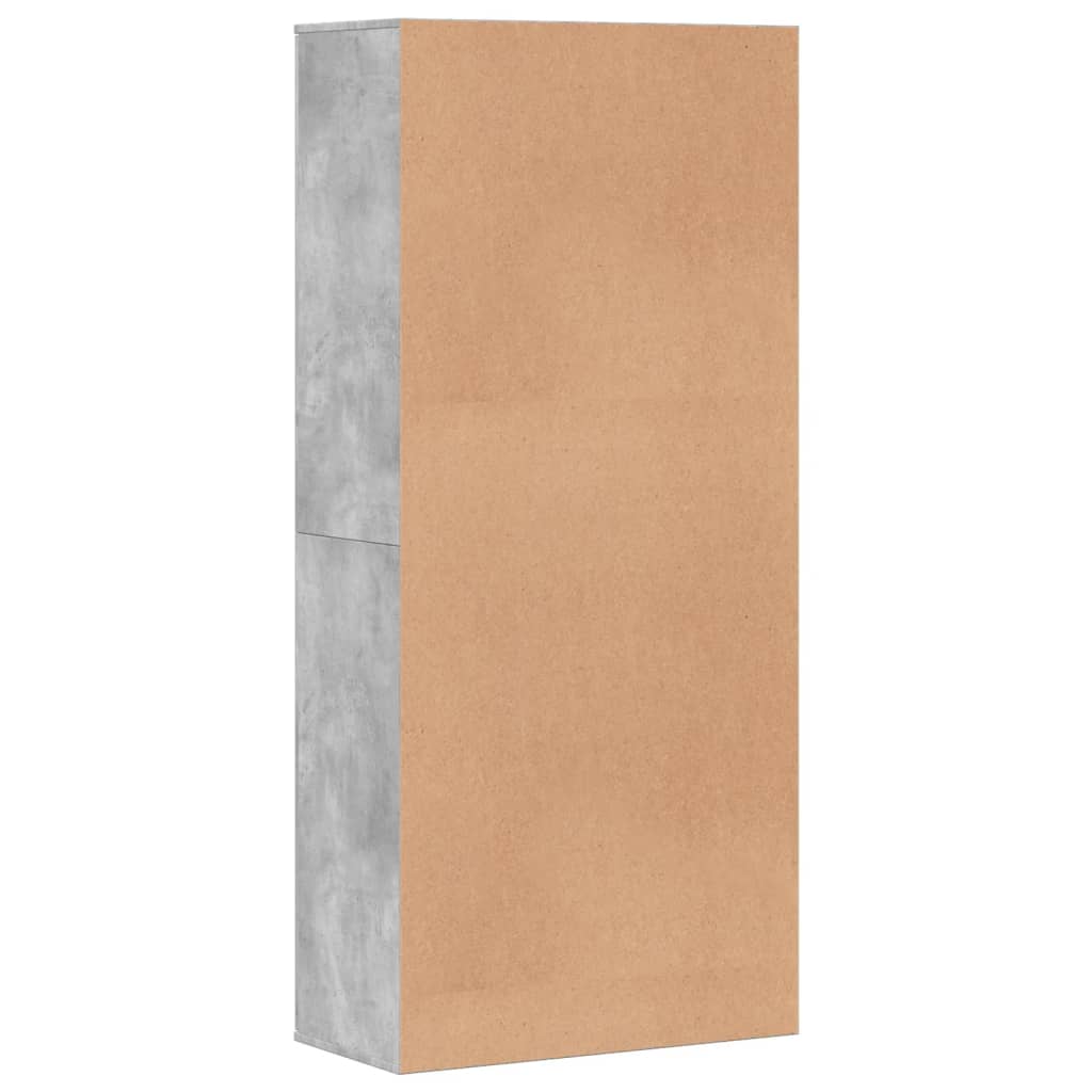 Shoe Cabinet Concrete Grey Engineered Wood 31.5x15.4x70.1 in