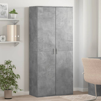 Shoe Cabinet Concrete Grey Engineered Wood 31.5x15.4x70.1 in