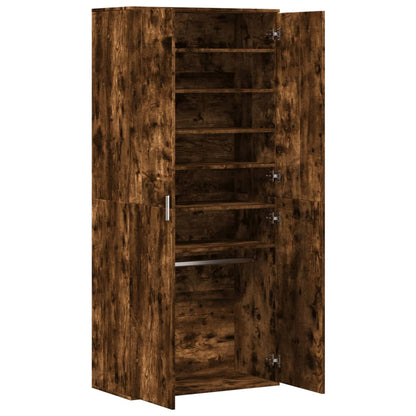 Shoe Cabinet Smoked Oak Engineered Wood