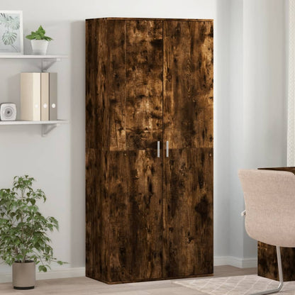 Shoe Cabinet Smoked Oak Engineered Wood