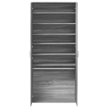 Shoe Cabinet Gray Sonoma 31.5"x15.4"x70.1" Engineered Wood