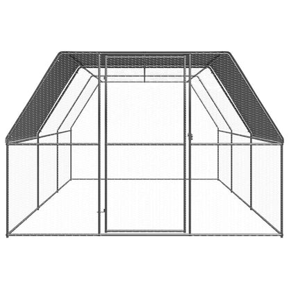 Chicken Cage Silver and gray Galvanized steel, Polyethylene Large