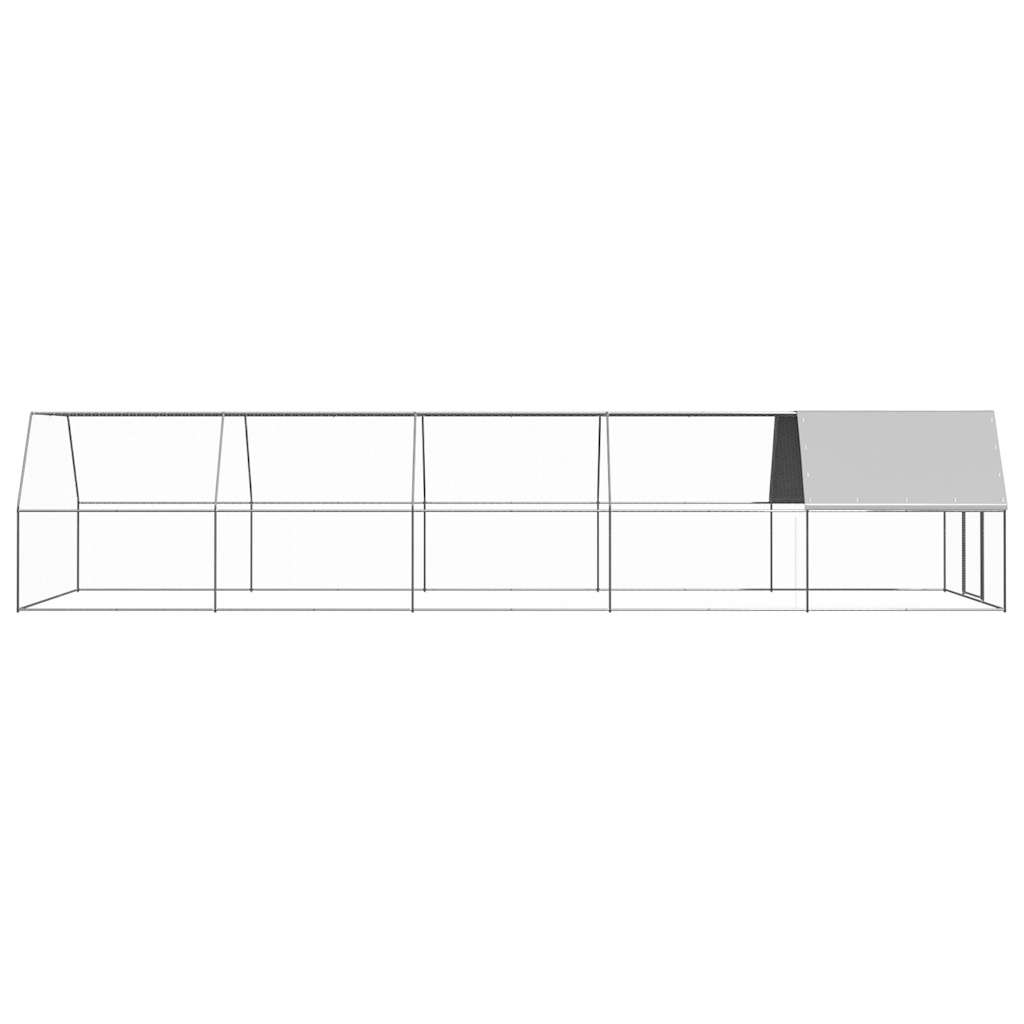 Chicken Cage Silver and grey Galvanized steel, Polyethylene Large