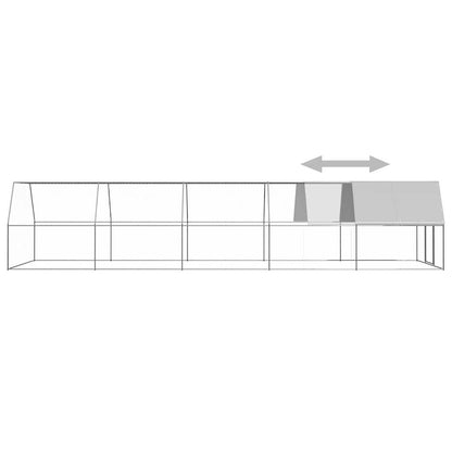 Chicken Cage Silver and grey Galvanized steel, Polyethylene Large