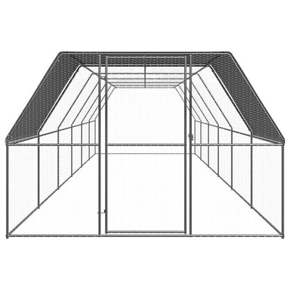 Chicken Cage Silver and Grey Galvanized steel, Polyethylene Large