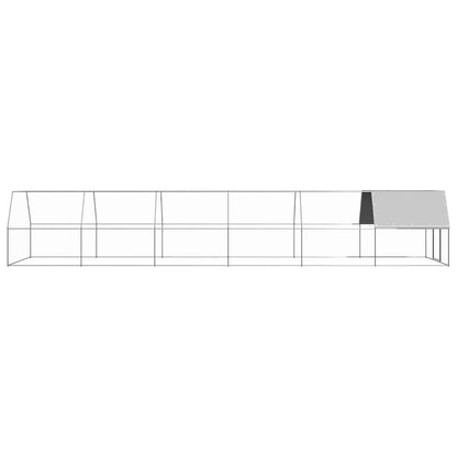 Chicken Cage Silver and Grey Galvanized steel, Polyethylene Large