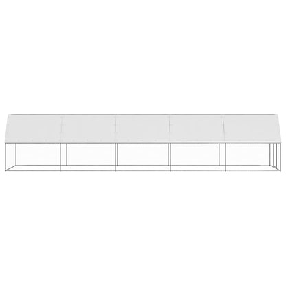 Chicken Cage Silver and Gray Galvanized steel, Polyethylene Large