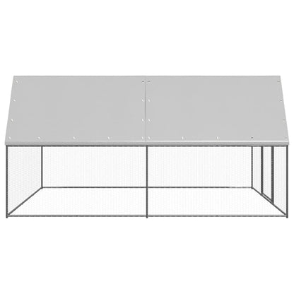 Chicken Cage Silver and gray Galvanized Steel, Polyethylene Large