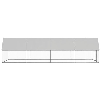 Chicken Cage Silver and Grey Galvanized steel, Polyethylene Large