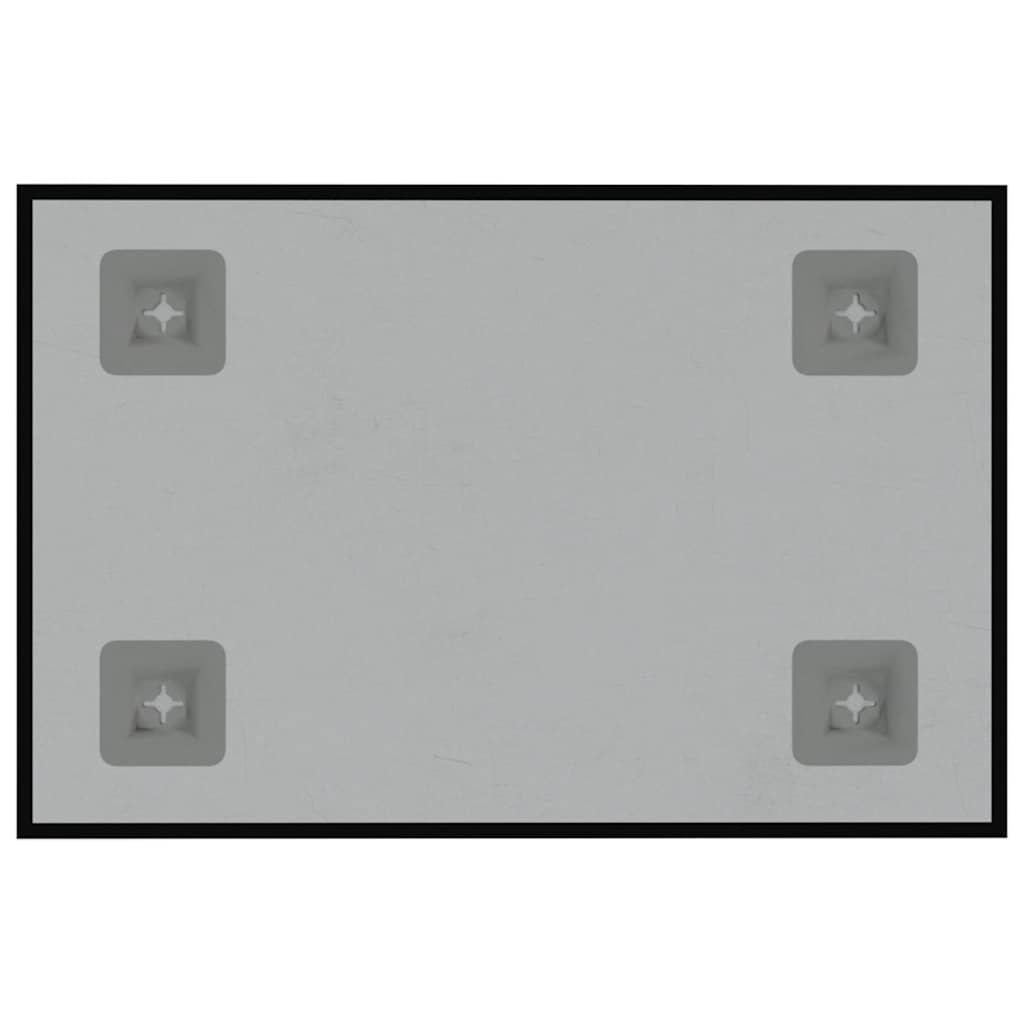 Wall-mounted Magnetic Board Black 11.8"x7.9" Tempered Glass